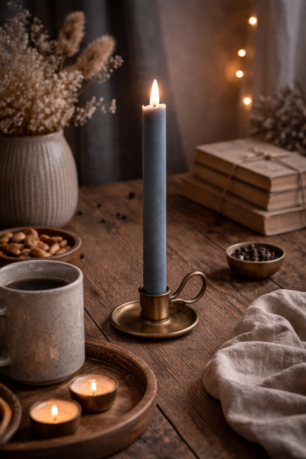 LED-Stabkerzen, blaugrün, 2-tlg