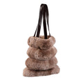 Schultertasche Divvo – Kunstfell, braun