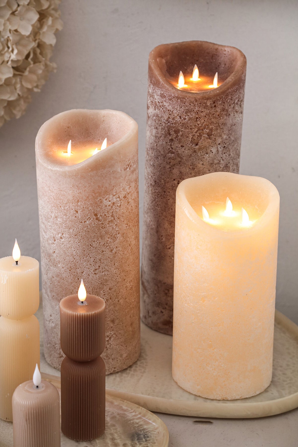 LED-Kerze Rustic