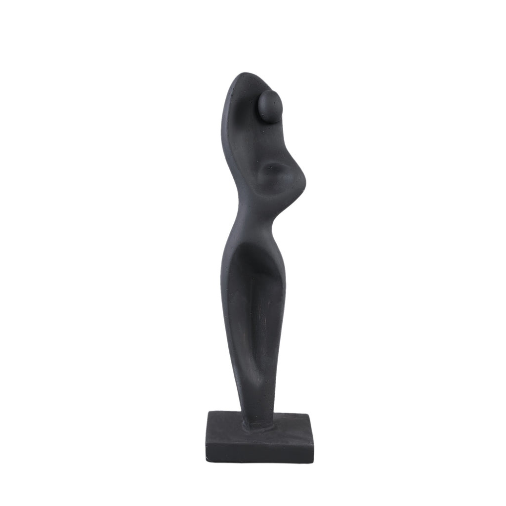 Statue Sumaya abstrakte Frauenfigur aus Zement als moderne Wohnraumdekoration